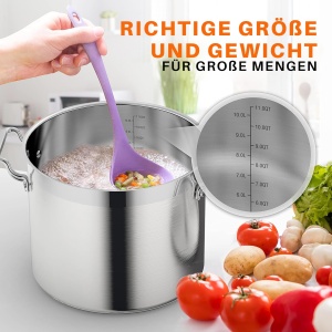 Oala din inox NutriChef 11L, 28cm, pentru toate tipurile de plite, cu 3 valve de abur - Img 5