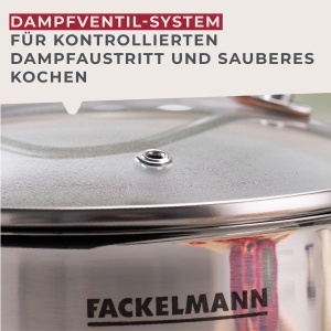 Oala Fackelmann Lara cu capac 16 cm din inox, ergonomica, rezistenta la caldura - Img 8