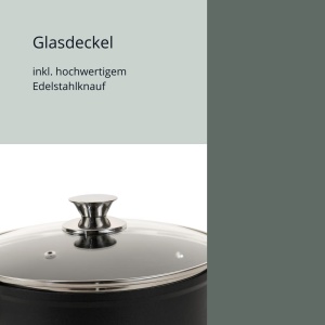 Oala Genius Cerafit Plasma, 5 litri, 24 cm, inox, negru - Img 3