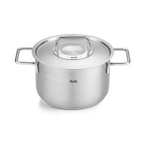 Oala inox Fissler Pure Collection 20 cm 36L capac metalic compatibila inductie