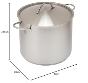 Oala mare WMF 28 cm 14L otel inoxidabil Cromargan capac cu deschidere pentru abur potrivita pentru toate tipurile de plite - Img 9