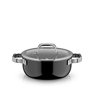 Oala pentru gatit WMF Fusiontec Mineral Pro, 20 cm, sticla termorezistenta, negru