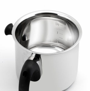 Oala pentru lapte Tescoma, 2 litri, inox, cu capac din sticla - Img 2