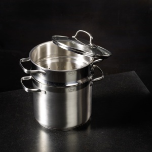 Oala pentru paste Rosle Elegance 5L inox cu insertie pentru paste si capac din sticla - Img 6
