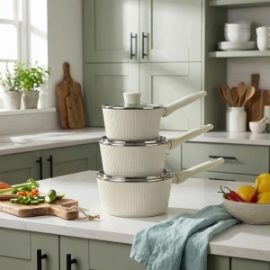 Oala Russell Hobbs Cote 16 cm, Aluminiu, Antiaderent, Culoare Crem - Img 6