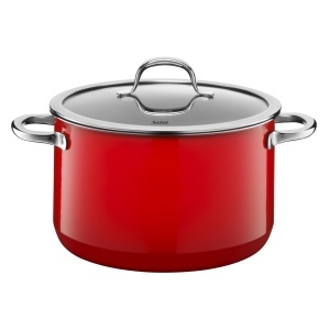 Oala Silit Passion Red, 20 cm, 3,7l, Silargan, cu capac din sticla