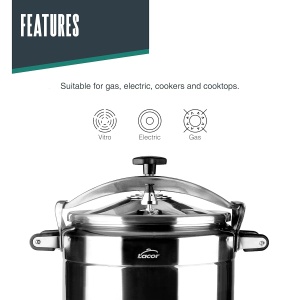 Oala sub presiune Lacor Pro-Classic 22 L, Aluminiu, 34 cm, Gri - Img 5