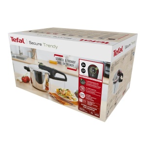 Oala sub presiune Tefal Secure Trendy 6L, inox, 2 trepte de temperatura - Img 8