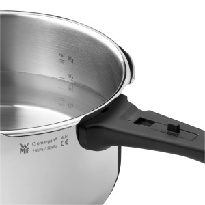 Oala sub presiune WMF Perfect 8,5l, Cromargan inoxidabil, cu 2 trepte de gatire - Img 11