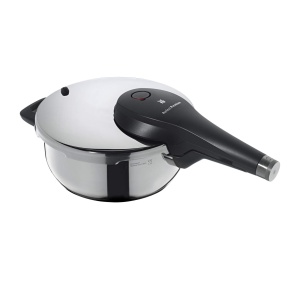 Oala sub presiune WMF Perfect Premium 3l, Cromargan inox, 22 cm, 2 niveluri de gatire