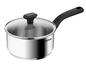 Oala Tefal Comfort Max C9732304 din inox, 18 cm, cu capac din sticla