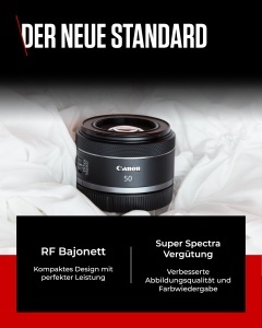Obiectiv Canon RF 50 mm F1.8 STM, compact, 11.8, negru - Img 5