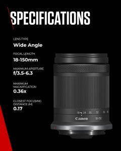 Obiectiv Canon RF-S 18-150mm F3.5-6.3 IS STM cu Stabilizator de Imagine - Img 9