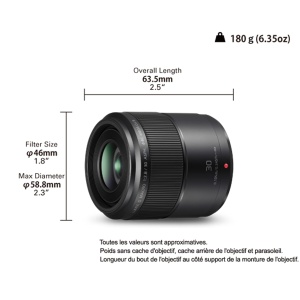 Obiectiv Panasonic Lumix G Makro H-HS030E 30mm F28 Stabilizator OIS Negru - Img 3