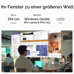 Ochelari Inteligenti ASUS AirVision M1, Display 100 inch, 1100 nits, 95 DCI-P3 - Img 2