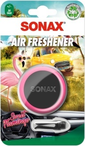 Odorizant auto SONAX Sweet Flamingo - Dufte fructat, 30 zile, usor de montat