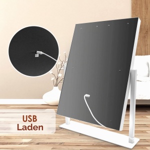 Oglinda de machiaj TUREWELL cu lumini LED, 3 moduri de iluminare, rotatie 360 - Img 6