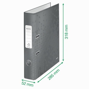 Ordner Leitz 180, A4, 350 foi, 5,2 cm, negru, WOW - Img 4