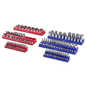 Organizator chei tubulare VEVOR QJ7333-6pc set 6 piese compatibil SAE si metric baza magnetica - Img 9
