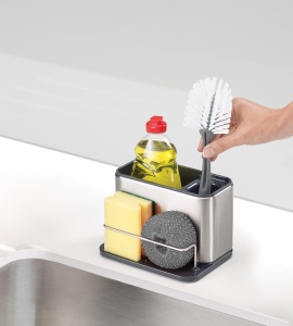 Organizator chiuveta Joseph Joseph Surface din inox design compact gri - Img 5