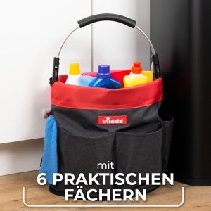 Organizator de curatenie Vileda Cleaning Caddy, 6 compartimente, rezistent la apa - Img 2