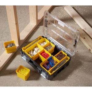 Organizator STANLEY FatMax FMST82967-1, cu 10 compartimente, transparent - Img 3
