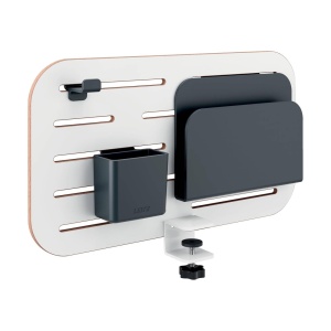 Organizer birou Leitz Ergo 42x25 cm, alb, cu accesorii din plastic reciclat