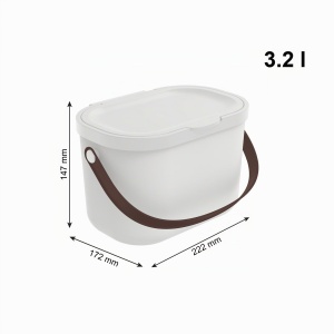 Organizer pentru Pampers Rotho Babydesign Yuma 3,2 L cu Capac si Maner Alb - Img 4