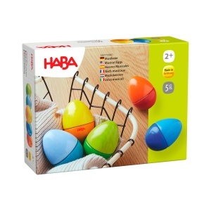 Oua muzicale HABA - 5 oua colorate din lemn pentru educatie muzicala timpurie pentru bebelusi si copii mici de la varsta de 2 ani - Fabricat in Germania - 1007733001 - Img 7