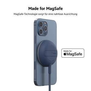Pad de incarcare wireless Belkin cu MagSafe, 15W, portabil, albastru - Img 6