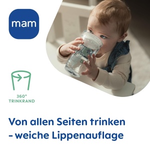 Pahar de invatare MAM Easy to Drink 290 ml, set 2 bucati, culoare ZebraLeo - Img 4