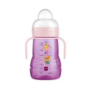 Pahar de invatare MAM Trainer, 220 ml, tropffrei, model broasca testoasa
