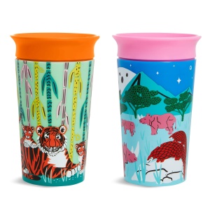 Pahar de invatare Munchkin Miracle 360, 266 ml, set 2 bucati, design TigerNashorn