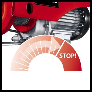 Palan cu cablu Einhell TC-EH 250 450 W intrerupator de oprire de urgenta frana automata si oprire limita incl cablu de sarma fara rasucire de 12 m scr - Img 4