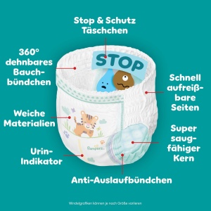 Pampers Pantaloni Baby-Dry, 180 buc, 9kg-15kg, Protectie 360 - Img 5