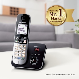 Panasonic KX-TG6822GB Telefon fara fir DECT cu robot telefonic (radiatii reduse, mod eco, telefon cu plafon, telefon fix, blocare apeluri, DUO) negru - Img 7
