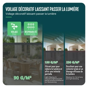 Panou de protectie VOUNOT 1.820m, HDPE, UV-resistent, Anthrazit - Img 4