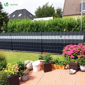 Panou de protectie VOUNOT PVC 70m x 19cm, Anthrazit, 40 clipsuri - Img 2