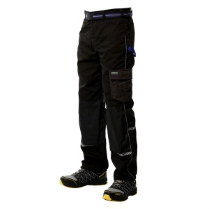 Pantaloni de lucru Goodyear GYPNT011 cu detalii reflectorizante, negru, marimea 38