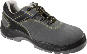Pantofi de protectie Goodyear S1P din velur negru si gri, marimea 38 - Img 2