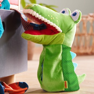 Papusa de mana HABA 306255 Kroko, 26 cm, pentru copii de la 1,5 ani - Img 7