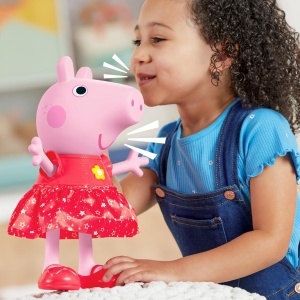 Papusa interactiva Peppa Pig - Petrecere in balta de noroi, roz, 30 cm - Img 4