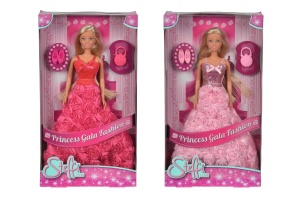 Papusa Steffi Love Gala Princess - Rochie cu trandafiri, 29cm, Simba Toys - Img 6