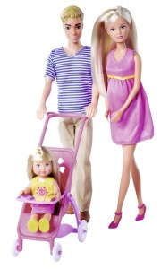 Papusa Steffi Love Happy Family - Papusa insarcinata, 30 cm, 11 piese