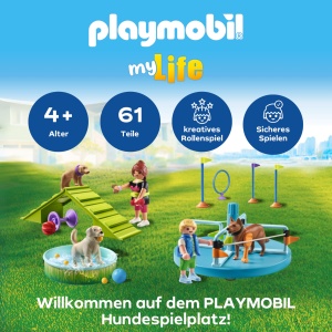 Parc pentru caini PLAYMOBIL 71745 Set de joaca pentru copii 4 ani - Img 2