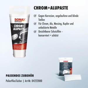 Pasta de intretinere SONAX ChromAluPaste 75 ml pentru metal neacoperit - Img 3