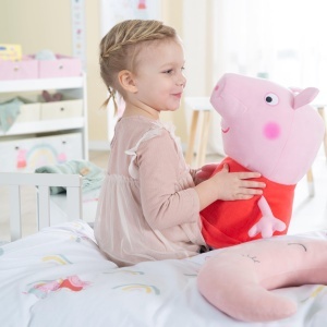 Pat pentru copii roba Peppa Pig 70x140 cm cu lenjerie inclusa alb - Img 8