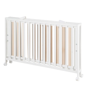 Pat pliant Klappbett Fold Up 60 x 120 cm, din lemn, alb, ajustabil pe inaltime - Img 3