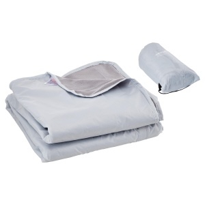 Patura de camping VEVOR SS-LYTJZ-02 impermeabila si rezistenta la vant 2x15m fleece gri deschis