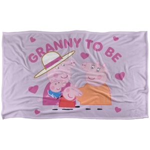 Patura moale Granny Pig, 91 x 147 cm, 100 poliester, usor de intretinut